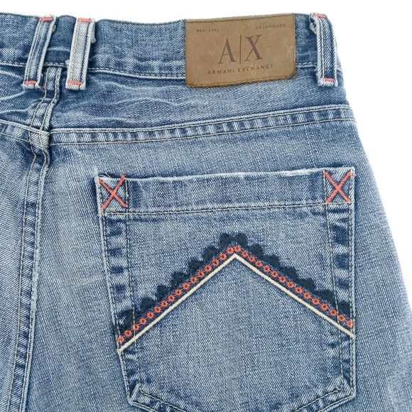 Armani Exchange 31 Short Embroidered Pocket Jean - Picture 9 of 14